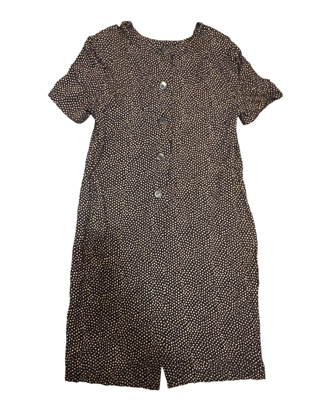Vintage 90s Kathie Lee Polka Dot Button Front Romper Size 16